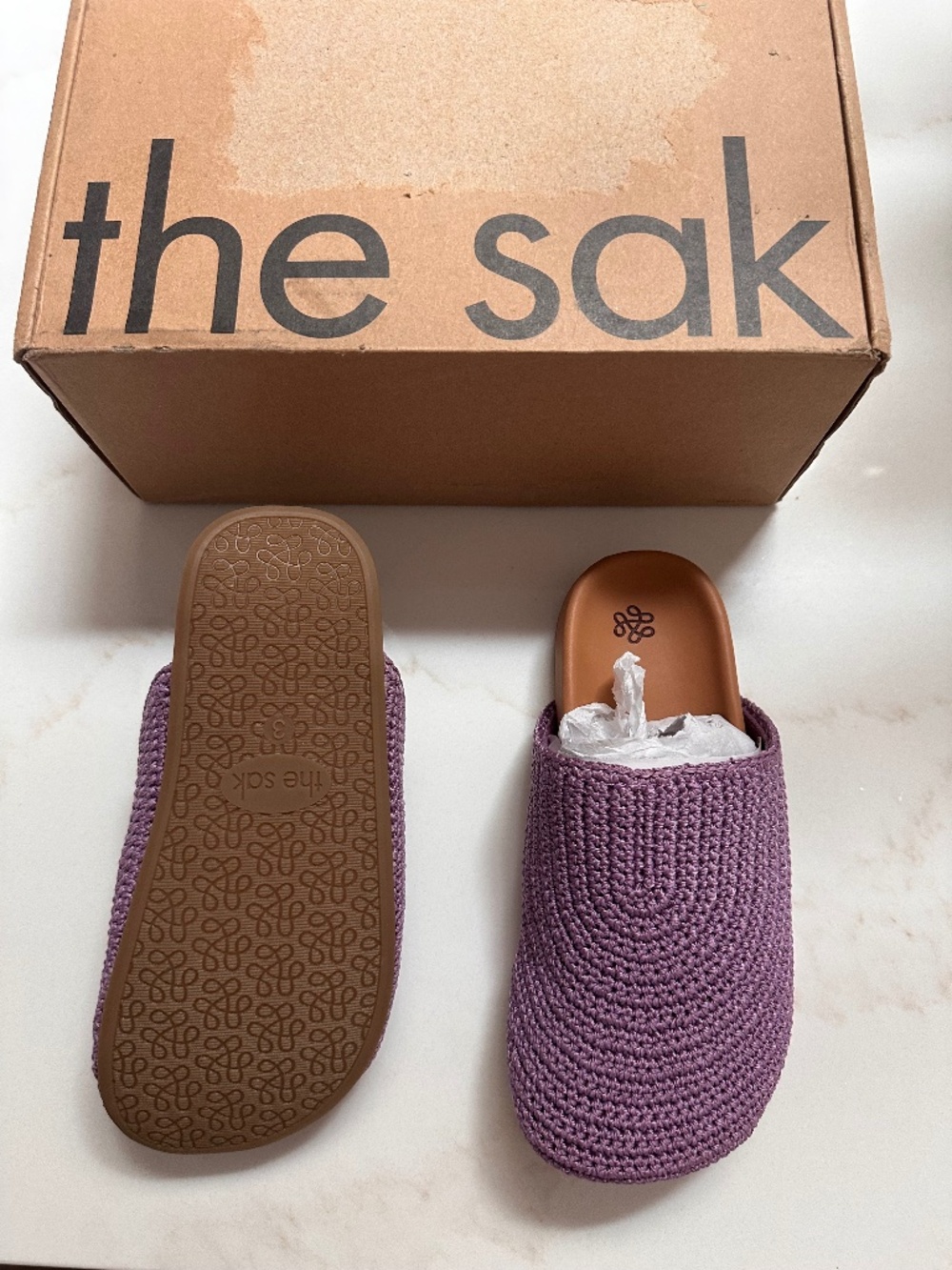 The Sak Bolinas slip-on clogs- Purple Size 3- NIB